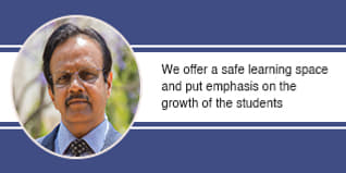 We offer a safe learning space and put emphasis on the growth of the students, explains Dr. Vyas M Shingatgeri